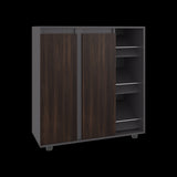Zapatero Houck Plomo Y Nogal 86.5x91.5cm Vertical de Tres Niveles para Once Zapatos - ZAPATEROS | Bylmo