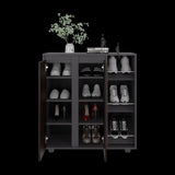 Zapatero Houck Plomo Y Nogal 86.5x91.5cm Vertical de Tres Niveles para Once Zapatos - ZAPATEROS | Bylmo