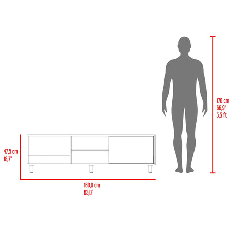 Rack de TV Tunez Nogal 160x47.5cm
