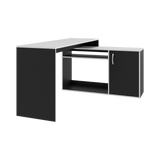 Escritorio Gamer Axis Wengue Y Blanco 150x77.1cm con Organizador de Libros - ESCRITORIOS | Bylmo