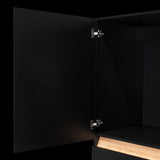 Closet Berino Wengue Y Fresno Europeo 200x200cm con Dos Cajones y con Seis Puertas - CLOSETS | Bylmo