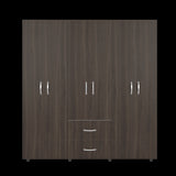 Closet Bariloche Milan Y Blanco 170.3x180cm con Dos Cajones y con Seis Puertas - CLOSETS | Bylmo