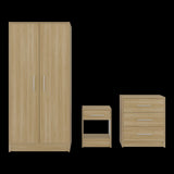 Combo Closet Francis Fresno Europeo Y Blanco 79.4x170.2cm con Cuatro Cajones y con Dos Puertas - CLOSETS | Bylmo
