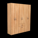 Combo Closet y Cómoda Mayer Fresno Europeo Y Blanco 141.1x164.2cm con Cuatro Cajones y con Cuatro Puertas - CLOSETS | Bylmo