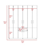Combo Closet y Cómoda Mayer Fresno Europeo Y Blanco 141.1x164.2cm con Cuatro Cajones y con Cuatro Puertas - CLOSETS | Bylmo
