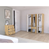 Combo Closet y Cómoda Mayer Fresno Europeo Y Blanco 141.1x164.2cm con Cuatro Cajones y con Cuatro Puertas - CLOSETS | Bylmo