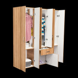 Combo Closet y Cómoda Mayer Fresno Europeo Y Blanco 141.1x164.2cm con Cuatro Cajones y con Cuatro Puertas - CLOSETS | Bylmo