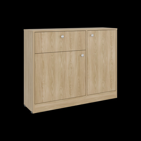 Cómoda Praga Fresno 100x80cm de Dos Hileras con Un Cajón - CAJONERAS Y COMODAS | Bylmo