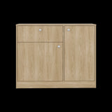 Cómoda Praga Fresno 100x80cm de Dos Hileras con Un Cajón - CAJONERAS Y COMODAS | Bylmo
