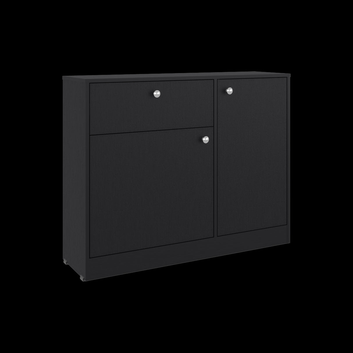 Cómoda Praga Wengue 100x80cm de Dos Hileras con Un Cajón - CAJONERAS Y COMODAS | Bylmo