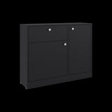 Cómoda Praga Wengue 100x80cm de Dos Hileras con Un Cajón - CAJONERAS Y COMODAS | Bylmo