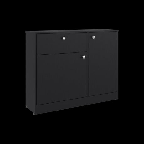 Cómoda Praga Wengue 100x80cm de Dos Hileras con Un Cajón - CAJONERAS Y COMODAS | Bylmo