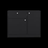 Cómoda Praga Wengue 100x80cm de Dos Hileras con Un Cajón - CAJONERAS Y COMODAS | Bylmo