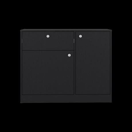 Cómoda Praga Wengue 100x80cm de Dos Hileras con Un Cajón - CAJONERAS Y COMODAS | Bylmo