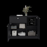 Cómoda Praga Wengue 100x80cm de Dos Hileras con Un Cajón - CAJONERAS Y COMODAS | Bylmo
