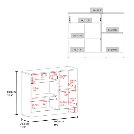 Cómoda Praga Wengue 100x80cm de Dos Hileras con Un Cajón - CAJONERAS Y COMODAS | Bylmo