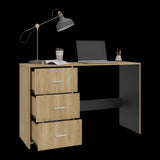 Escritorio Eco Wengue 120.8x76.2cm con Tres Cajones y con Archivador - ESCRITORIOS | Bylmo