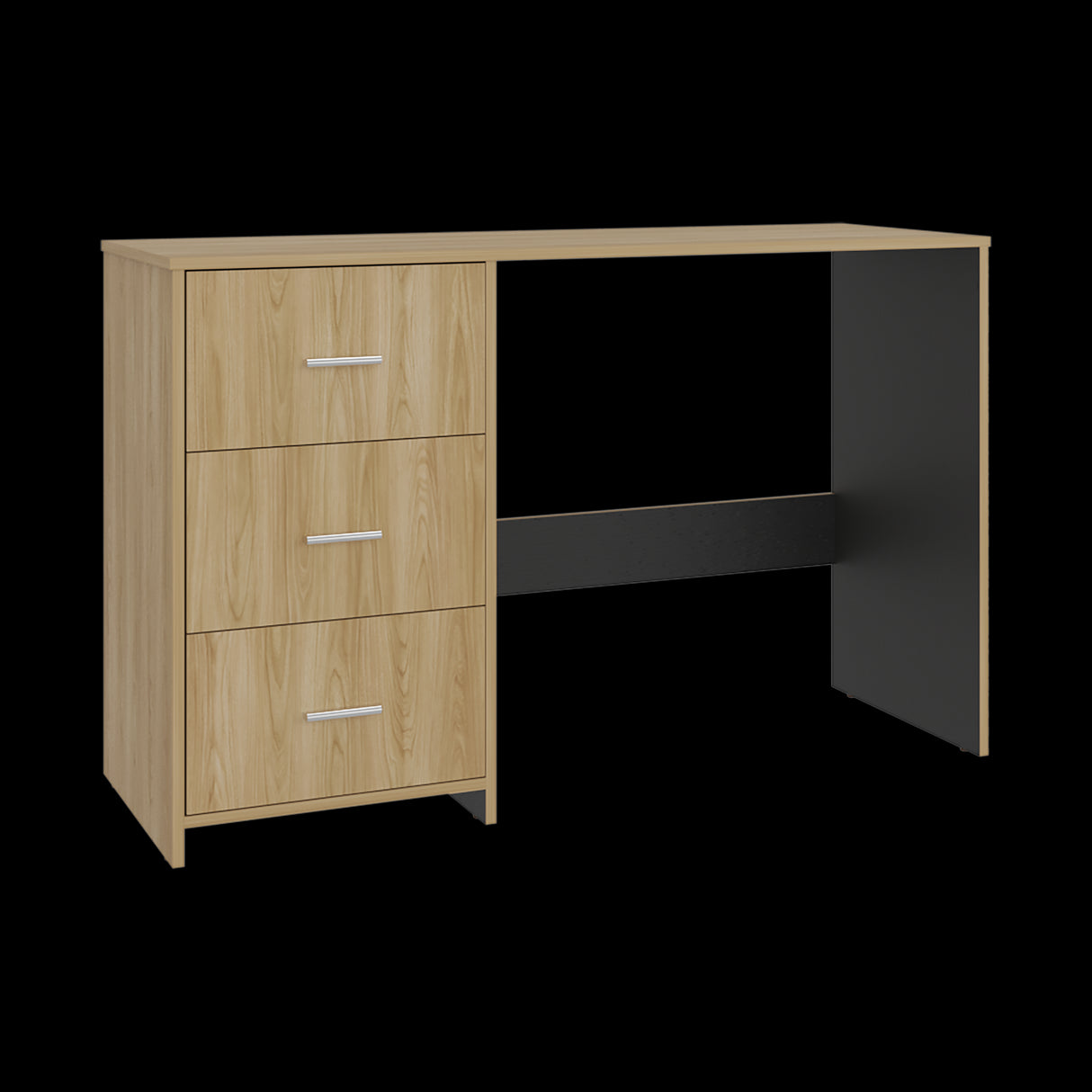 Escritorio Eco Wengue 120.8x76.2cm con Tres Cajones y con Archivador - ESCRITORIOS | Bylmo