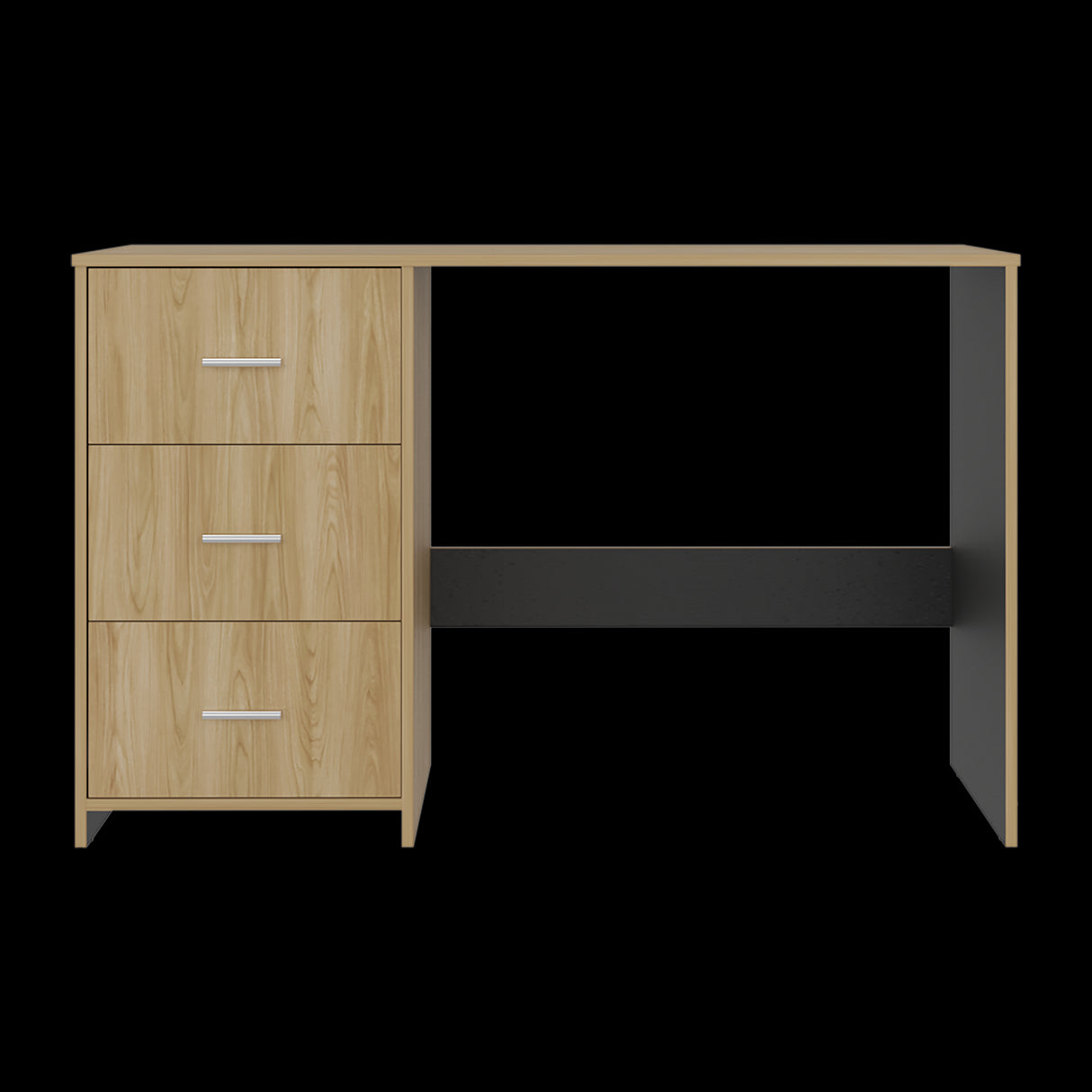 Escritorio Eco Wengue 120.8x76.2cm con Tres Cajones y con Archivador - ESCRITORIOS | Bylmo