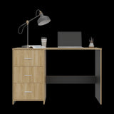 Escritorio Eco Wengue 120.8x76.2cm con Tres Cajones y con Archivador - ESCRITORIOS | Bylmo