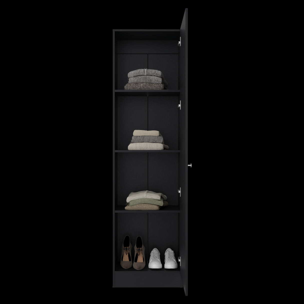 Closet Praga Wengue 49.1x180.8cm con Una Puerta y con Espejo - CLOSETS | Bylmo
