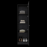 Closet Praga Wengue 49.1x180.8cm con Una Puerta y con Espejo - CLOSETS | Bylmo