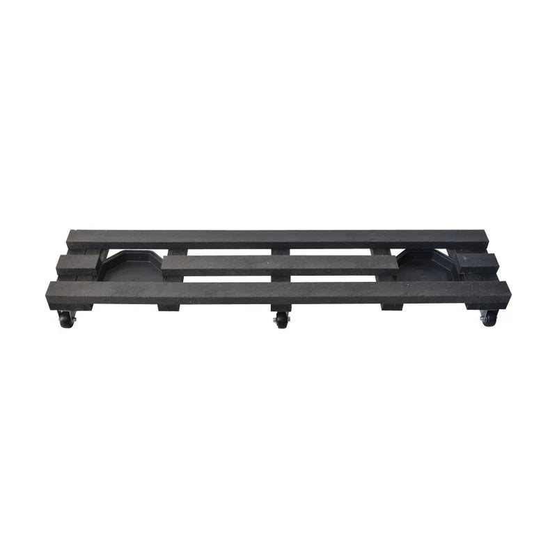 Base para Materas Exterior Tulipán Negro 27x10cm Rectangular con Rodachines Apto Para Intemperie - BASES PARA MATERAS DE EXTERIOR | Bylmo