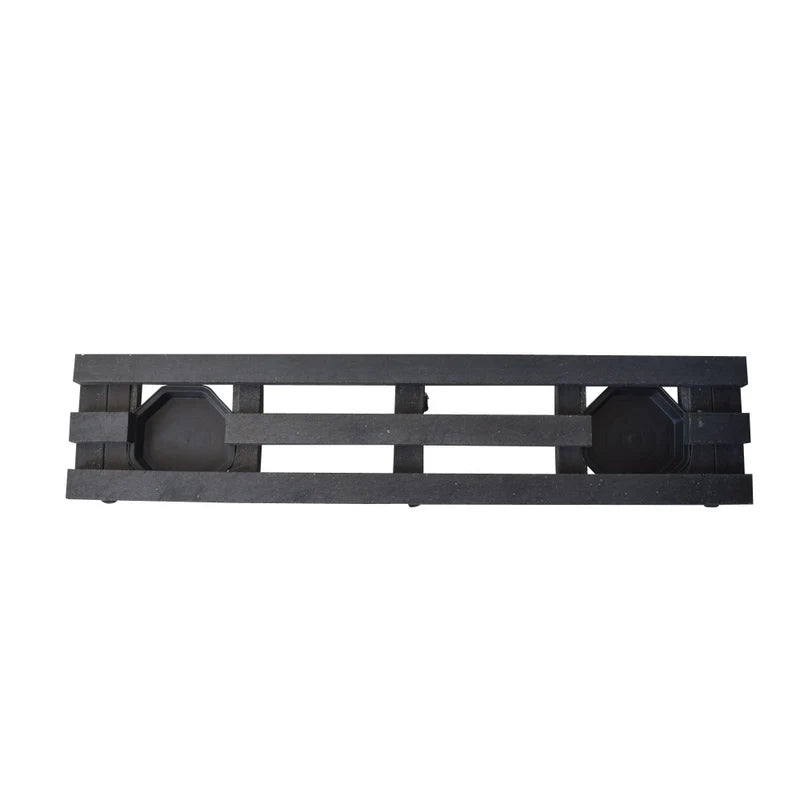 Base para Materas Exterior Tulipán Negro 27x10cm Rectangular con Rodachines Apto Para Intemperie - BASES PARA MATERAS DE EXTERIOR | Bylmo