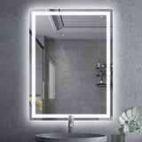 Espejo de Pared Napoles Natural 60x80cm Rectangular Sin Marco y con Iluminación - ESPEJOS DE PARED | Bylmo