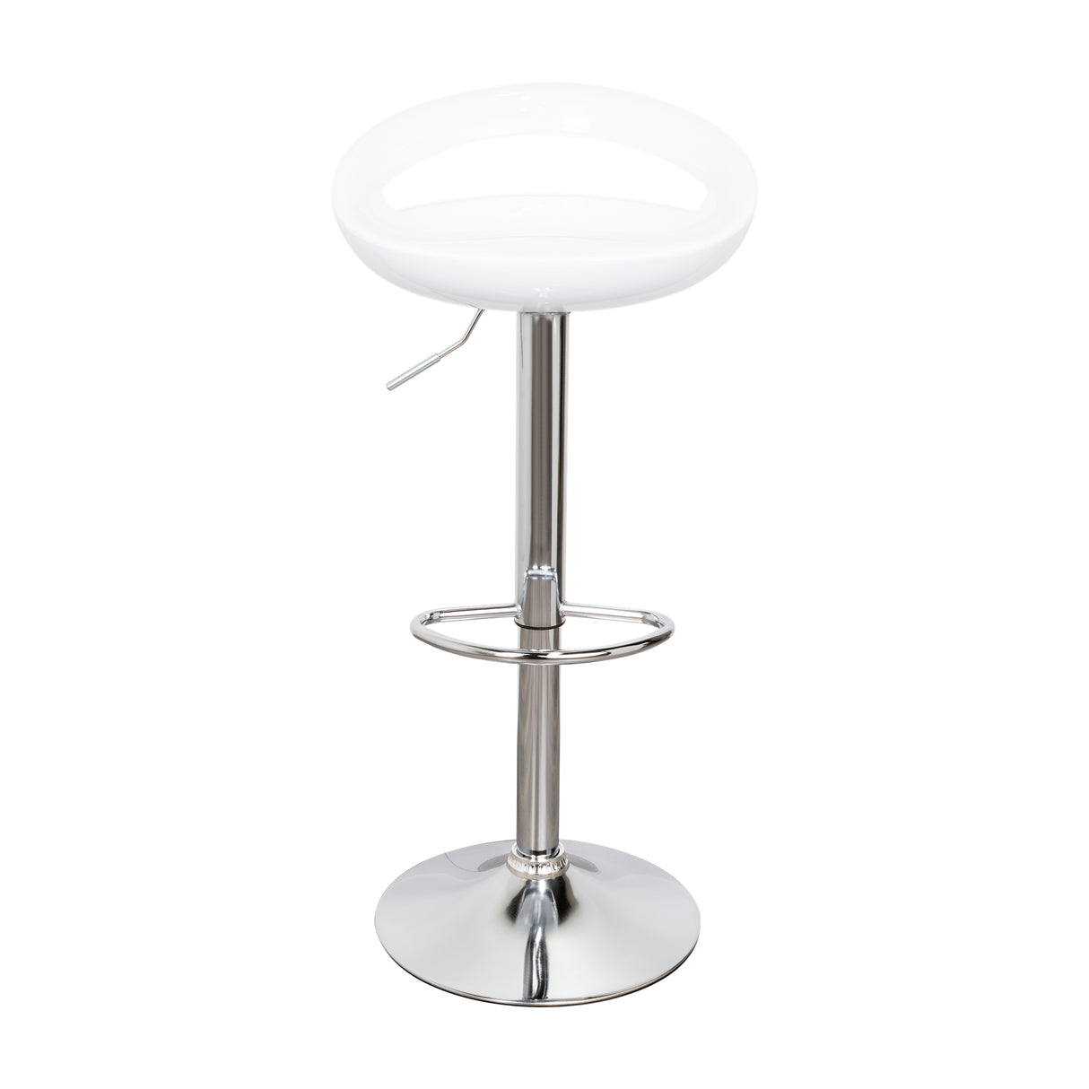 Set por 2 Sillas Turi Blanco 40x76cm sin Espaldar y con Reposapies - SILLAS Y BUTACOS | Bylmo