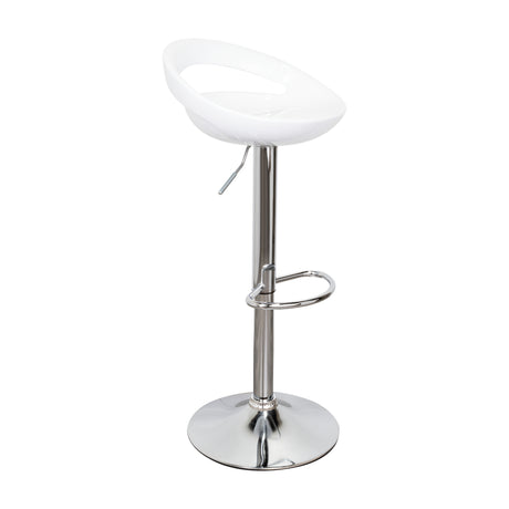 Set por 2 Sillas Turi Blanco 40x76cm sin Espaldar y con Reposapies - SILLAS Y BUTACOS | Bylmo