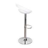 Set por 2 Sillas Turi Blanco 40x76cm sin Espaldar y con Reposapies - SILLAS Y BUTACOS | Bylmo