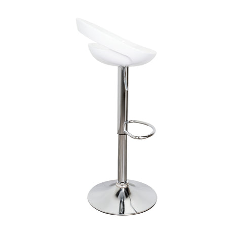 Set por 2 Sillas Turi Blanco 40x76cm sin Espaldar y con Reposapies - SILLAS Y BUTACOS | Bylmo
