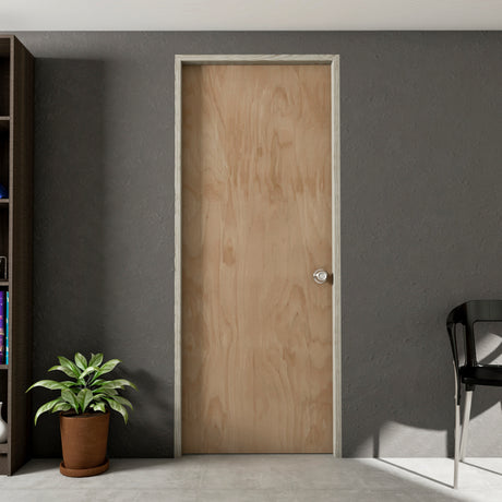 Puerta Okume Madera 60x200cm Virgen sin Marco y sin Chapa - PUERTAS | Bylmo