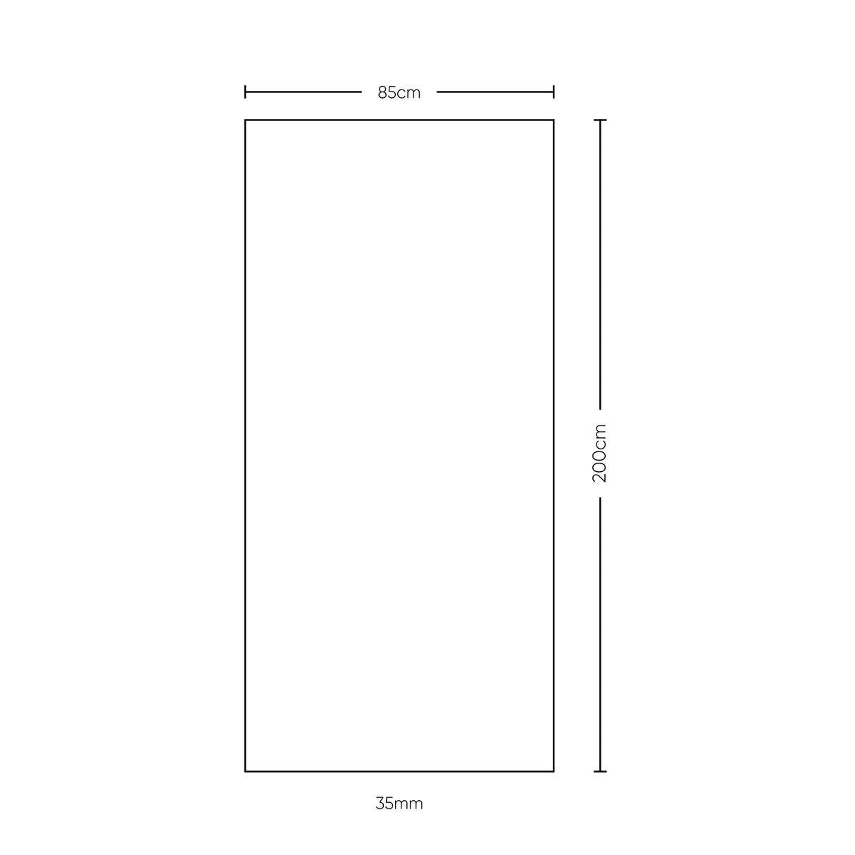 Puerta Okume Madera 85x200cm Virgen sin Marco y sin Chapa - PUERTAS | Bylmo