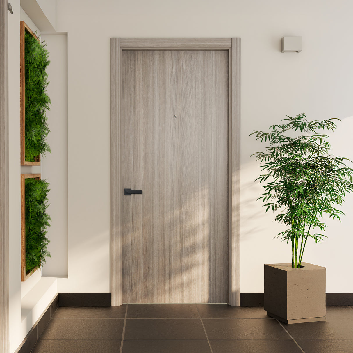 Puerta Humo 70x225cm Melaminado sin Marco y sin Chapa - PUERTAS | Bylmo