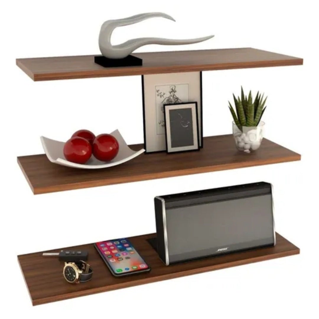 Set de 3 Repisas Amaretto 14x50cm Rectangulares Flotantes - REPISAS | Bylmo