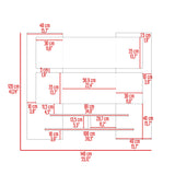 Panel de TV Elton Wengue 140x120cm para TV Hasta 60" Pulgadas y con Dos Compartimientos - MUEBLES DE TV | Bylmo
