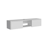 Repisa para TV Glen Blanco 125x26.5cm para TV Hasta 55" Pulgadas y con Cuatro Compartimientos - MUEBLES DE TV | Bylmo