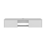 Repisa para TV Glen Blanco 125x26.5cm para TV Hasta 55" Pulgadas y con Cuatro Compartimientos - MUEBLES DE TV | Bylmo