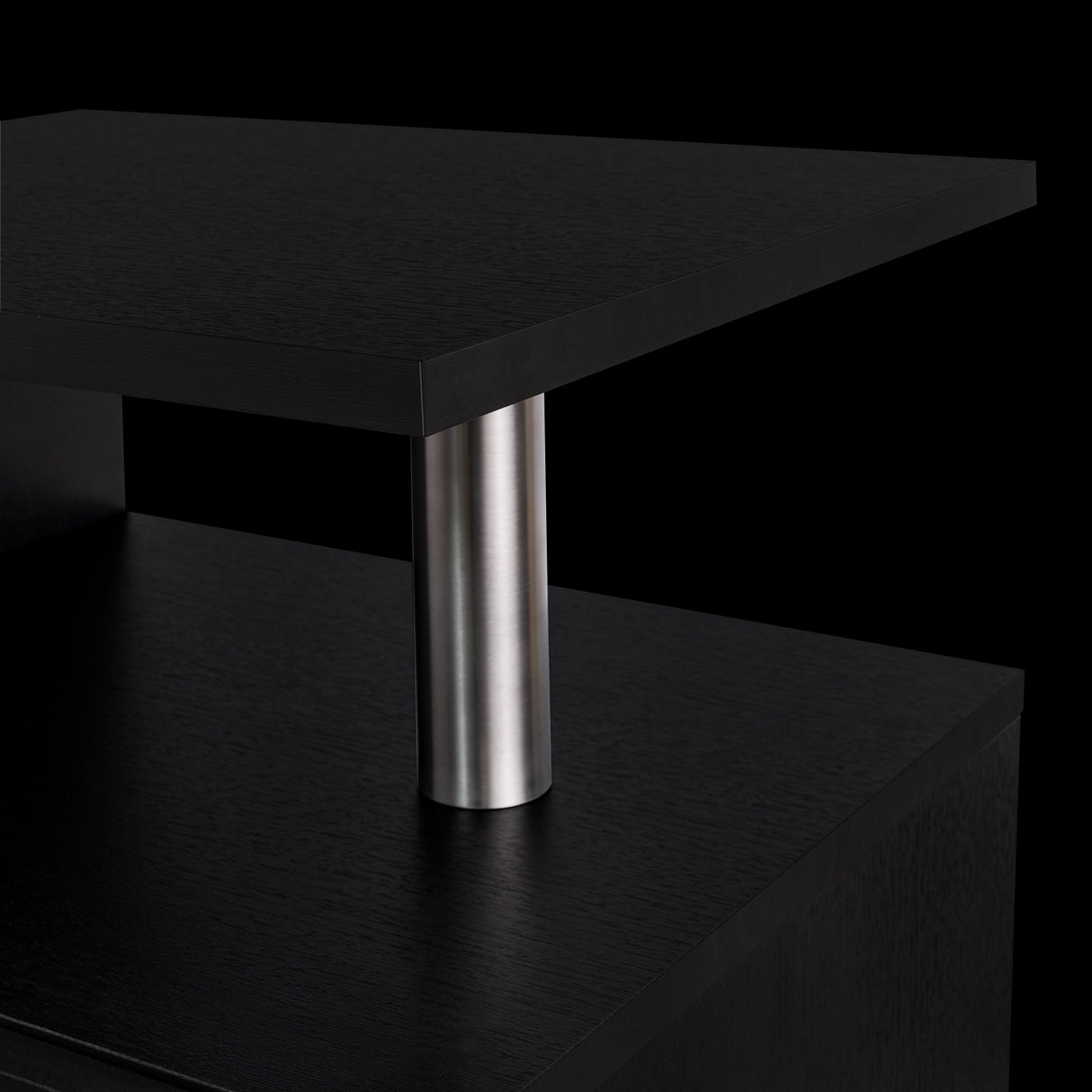 Mesa de Noche Jena Wengue 40x70cm con Un Cajón y con Tres Compartimientos - MESAS DE NOCHE | Bylmo