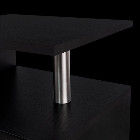 Mesa de Noche Jena Wengue 40x70cm con Un Cajón y con Tres Compartimientos - MESAS DE NOCHE | Bylmo