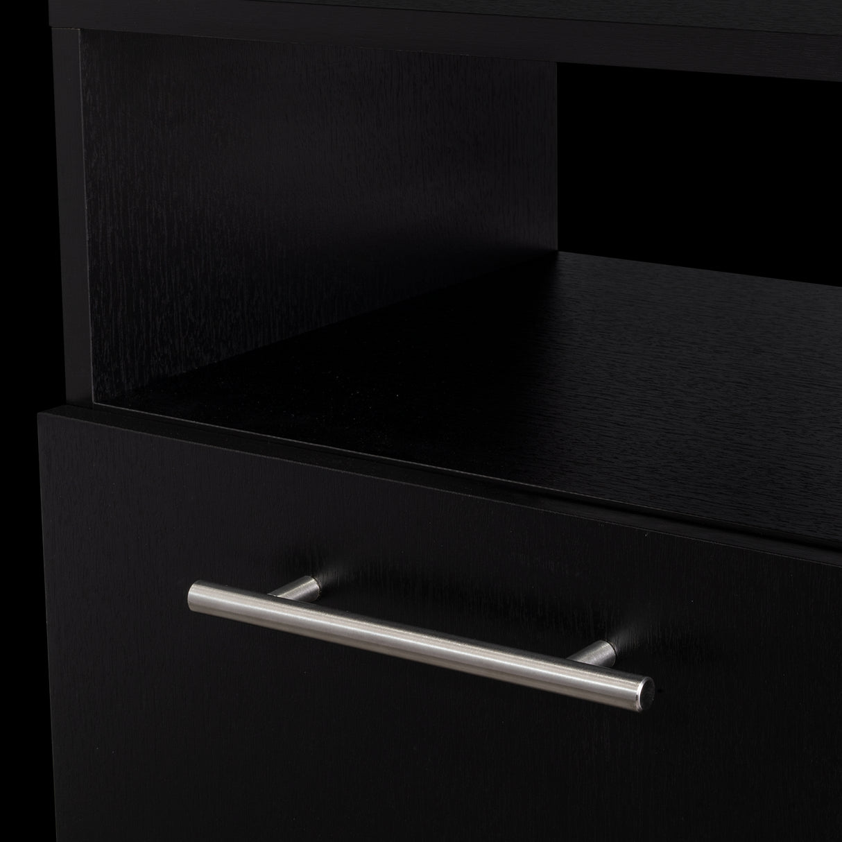 Mesa de Noche Jena Wengue 40x70cm con Un Cajón y con Tres Compartimientos - MESAS DE NOCHE | Bylmo