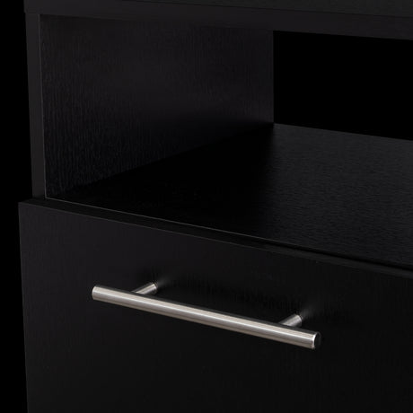 Mesa de Noche Jena Wengue 40x70cm con Un Cajón y con Tres Compartimientos - MESAS DE NOCHE | Bylmo