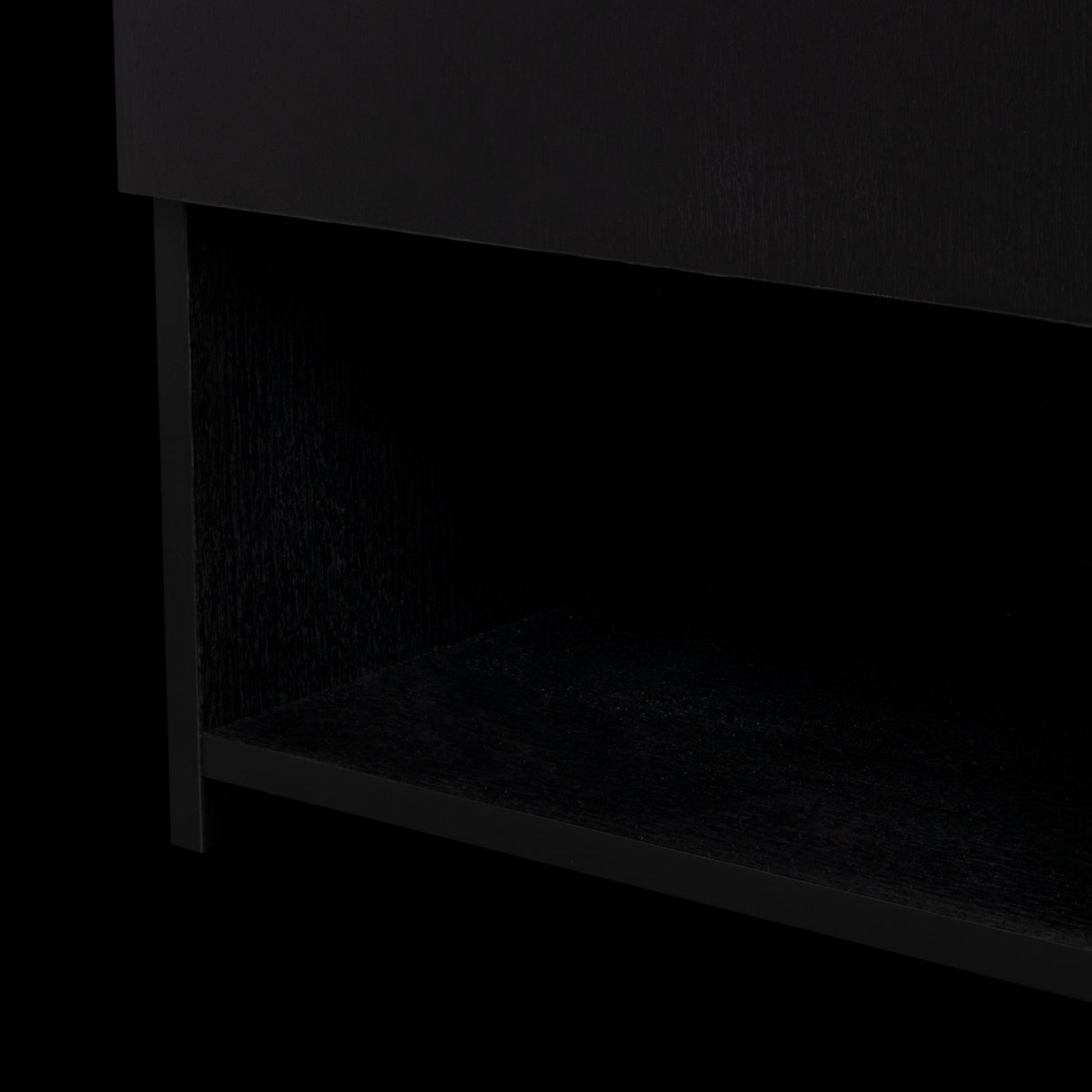 Mesa de Noche Jena Wengue 40x70cm con Un Cajón y con Tres Compartimientos - MESAS DE NOCHE | Bylmo
