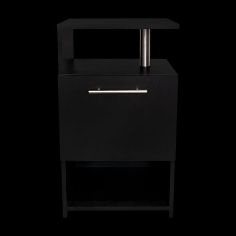 Mesa de Noche Jena Wengue 40x70cm con Un Cajón y con Tres Compartimientos - MESAS DE NOCHE | Bylmo