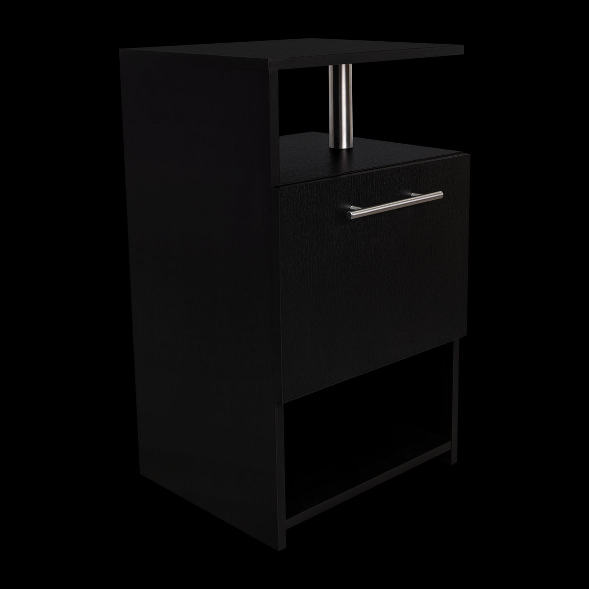 Mesa de Noche Jena Wengue 40x70cm con Un Cajón y con Tres Compartimientos - MESAS DE NOCHE | Bylmo