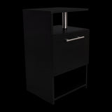 Mesa de Noche Jena Wengue 40x70cm con Un Cajón y con Tres Compartimientos - MESAS DE NOCHE | Bylmo