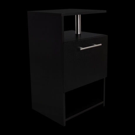 Mesa de Noche Jena Wengue 40x70cm con Un Cajón y con Tres Compartimientos - MESAS DE NOCHE | Bylmo