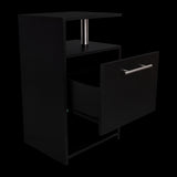 Mesa de Noche Jena Wengue 40x70cm con Un Cajón y con Tres Compartimientos - MESAS DE NOCHE | Bylmo